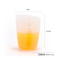 Silikon gred makanan 250ml 500ml cawan mengukur